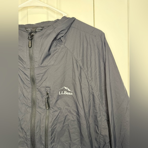 L.L.Bean Black Lightweight Hooded Windbreaker Jacket Size XL - Picture 4 of 14